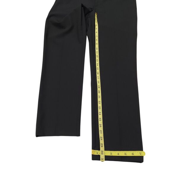 Theory Suit Pants Mens 32x31 Black Flat Front Straight Leg Wool Blend Office - Picture 12 of 12